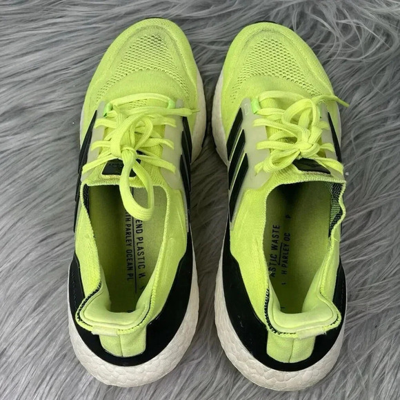 Adidas UltraBoost 22 Mens Size 11.5 Solar Yellow Black Athletic Running Sneakers - Picture 10 of 10